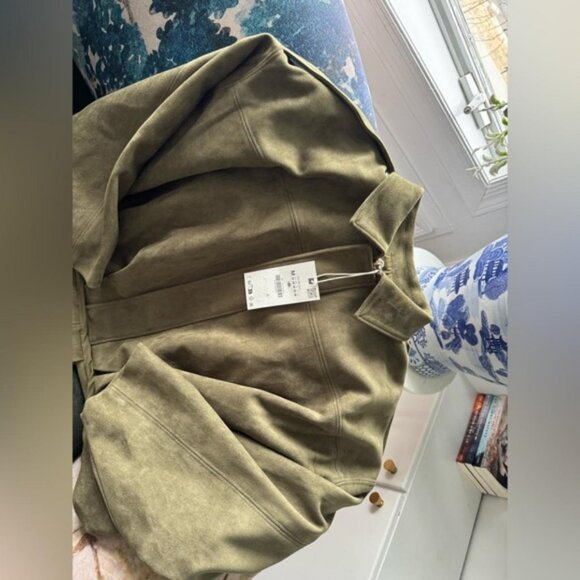 ZARA FAUX SUEDE BOMBER JACKET - Picture 7 of 8